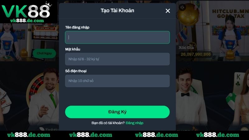 Hướng Dẫn Đăng Ký VK88 Chi Tiết – Tạo Tài Khoản Nhận Ưu Đãi Các bước đăng ký VK88 đơn giản nhất cho tân thủ