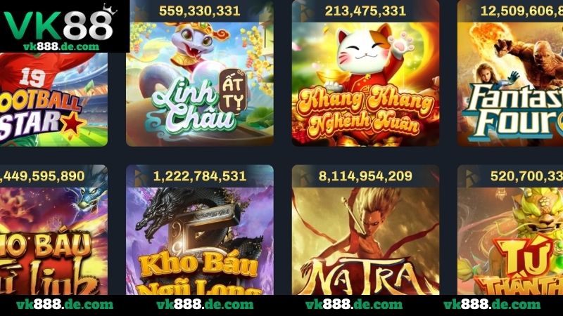 Nổ Hũ VK88 - Cơ Hội Săn Jackpot Siêu Lớn Cho Bet Thủ Điểm danh các thể loại game slot trên VK88