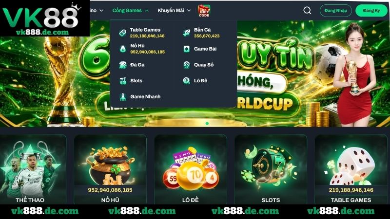 Sảnh Game VK88 – Không Gian Giải Trí Đa Dạng, Hấp Dẫn 2026 Sảnh game VK88 – Không gian giải trí đa dạng, hấp dẫn
